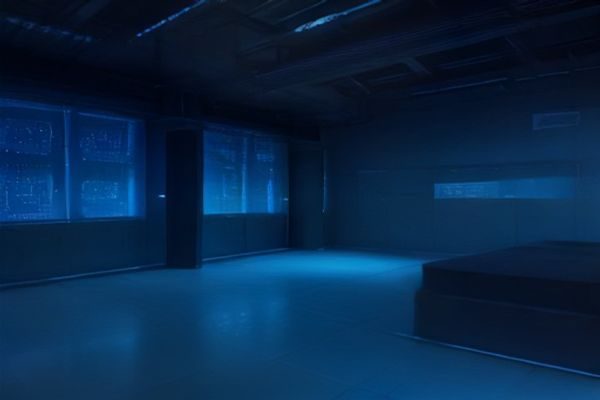 黄色仓库信息导航平台的数据看板界面，展示内容分类、更新频率与用户访问统计，整体为深蓝底色配蓝色高亮线条，氛围专业而清晰